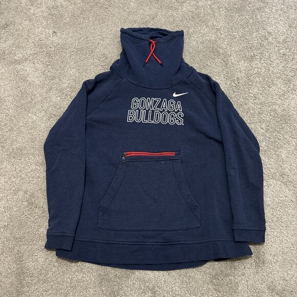 Vtg Nike Gonzaga Turtleneck Sweatshirt Size Large Blue - Picture 1 of 5